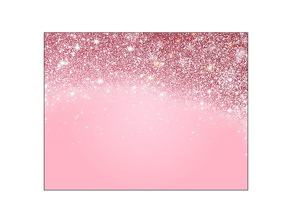 Painel de Festa Horizontal 1,55 X 1,20 - Efeito Glitter Rose 006