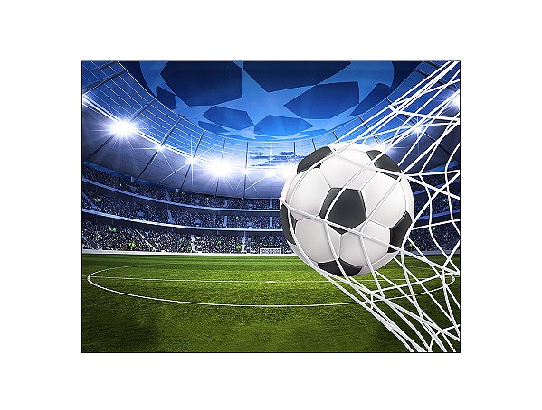 Painel de Festa Horizontal 1,55 X 1,20 - Bola de futebol Estádio 001