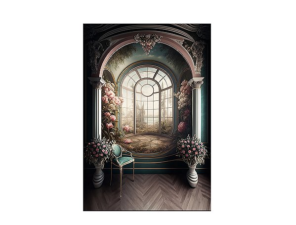 Fundo Fotográfico 1,50 x 2,20 - Gestante Vitral Escuro 010