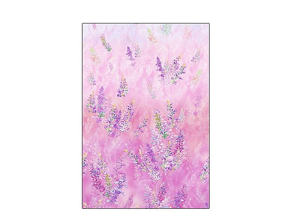 Fundo Fotográfico 1,50 x 2,20 - Gestante Flores Lilás com Rosa 045