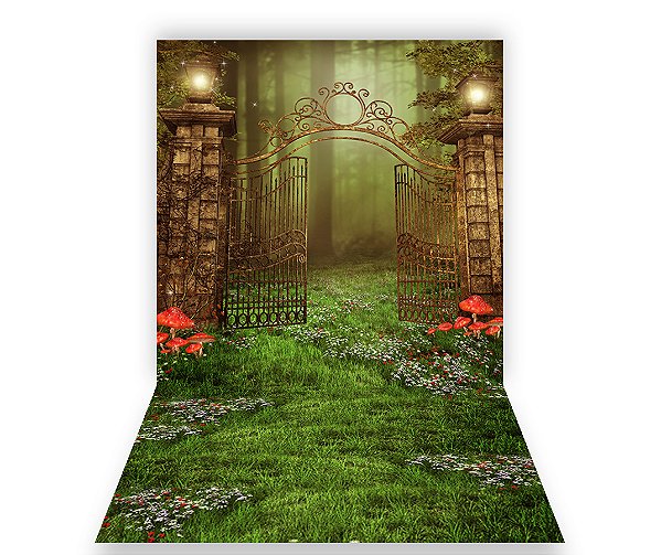 Fundo Fotográfico 1,50 x  2,70 - Floresta Portal Ornamentos Gramado 021