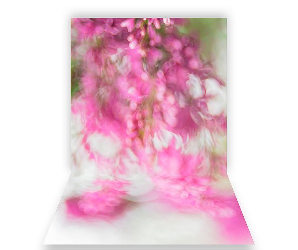 Fundo Fotográfico 1,50 x  2,70 - Gestante Flores Rosa Desfocada 076
