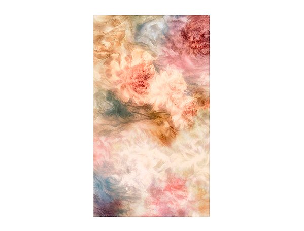 Fundo Fotográfico 1,50 x  2,70 - Gestante Flores Abstrato 135