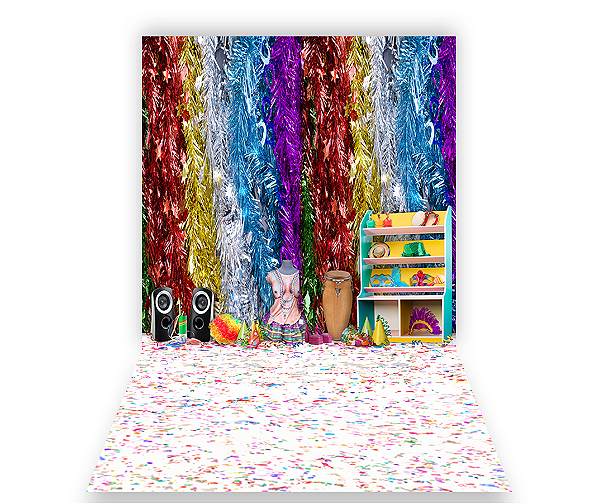 Fundo Fotográfico 1,50 x  2,70 - Carnaval Colorido 054