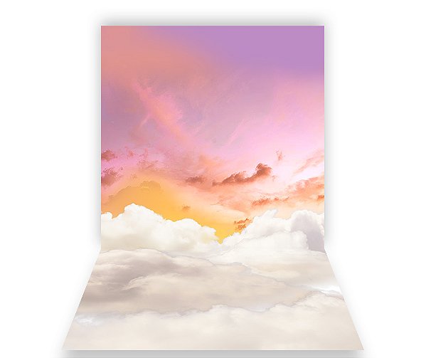 Fundo Fotográfico 1,50 x  2,70 - Entardecer Nuvens Tarde 004