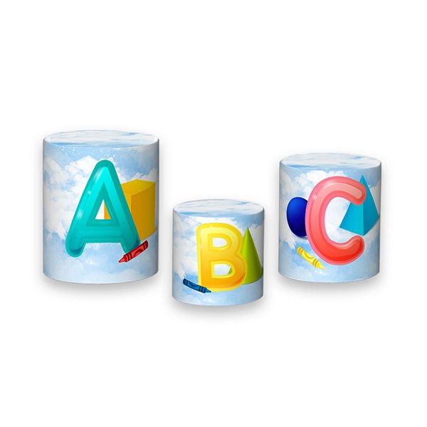 Trio De Capas De Cilindro - ABC com Números 001