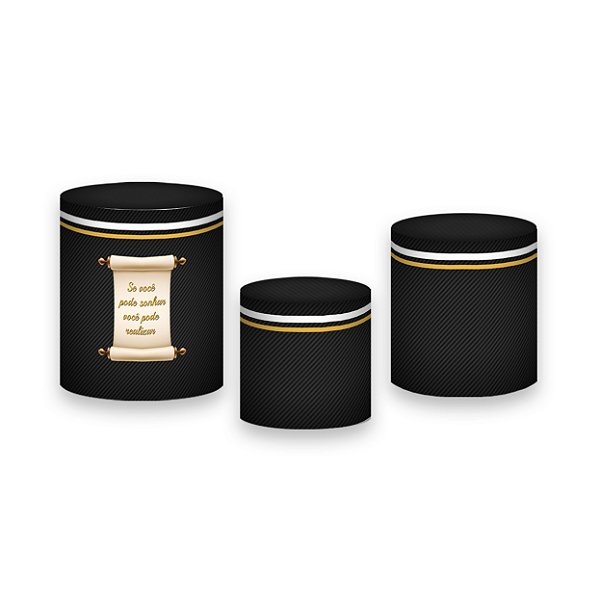Trio De Capas De Cilindro - Formatura Parabéns Formandos 005