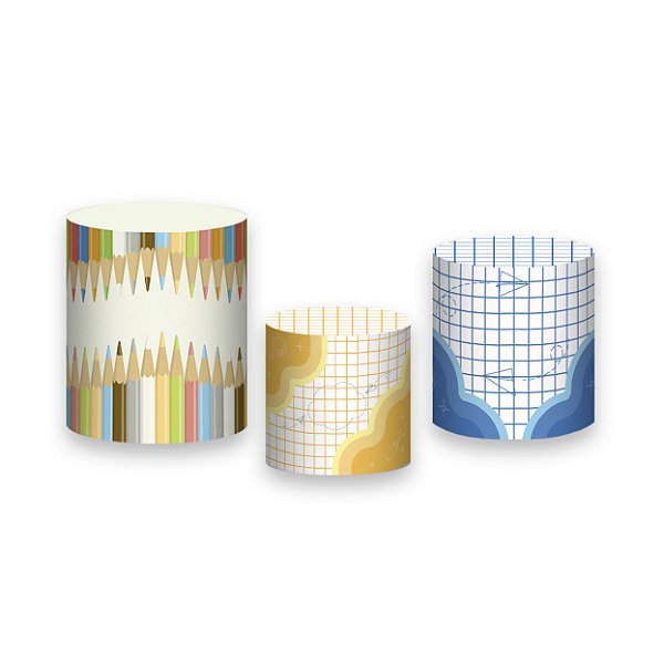 Trio De Capas De Cilindro - Formatura ABC Objetos 011