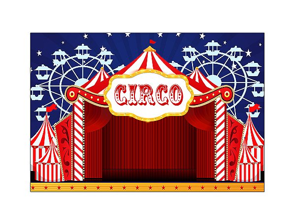 Fundo Fotográfico 2,20 x 1,50 - Circo Roda Gigante 001