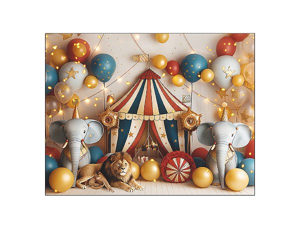 Fundo Fotográfico 1,55 x 1,20 - New Born Circo 027