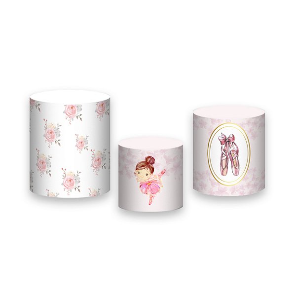 Trio De Capas De Cilindro - Bailarina Floral 002