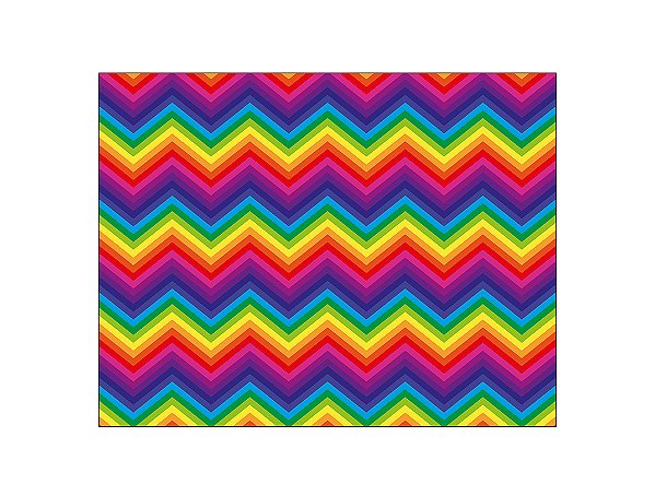 Fundo Fotográfico 1,55 x 1,20 - Estampa Chevron Zig-Zag Colorido 081