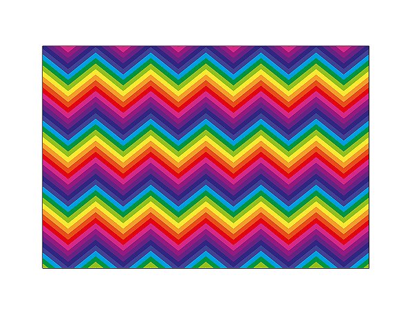 Fundo Fotográfico 2,20 x 1,50 - Estampa Chevron Zig-Zag Colorido 082
