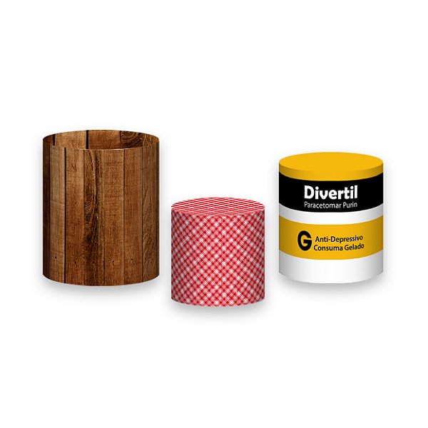 Trio De Capas De Cilindro - Comida Churrasco 001