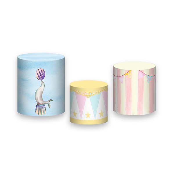 Trio De Capas De Cilindro - Circo Aquarela 001