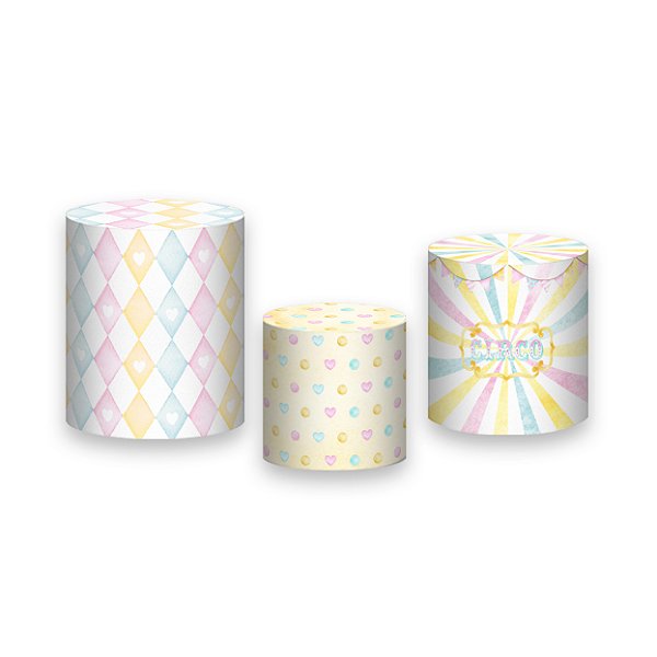 Trio De Capas De Cilindro - Circo Candy Aquarela 004
