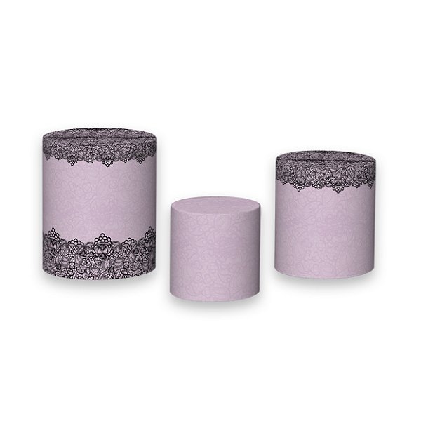 Trio De Capas De Cilindro - Chá de Lingerie Lilás 004