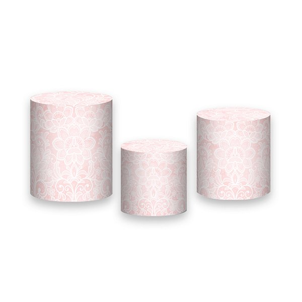 Trio De Capas De Cilindro - Chá de Lingerie Rosa Claro 009