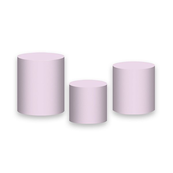 Trio De Capas De Cilindro - Estampa Liso Lilás 061