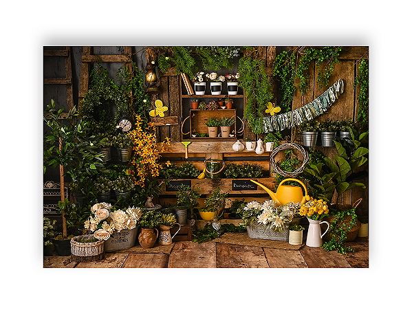 Fundo Fotográfico 2,20 x 1,50 - New Born Cenário Floricultura Neutra 149