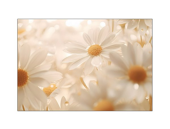 Fundo Fotográfico 2,20 x 1,50 - Flores Margaridas Realistas Clean 164
