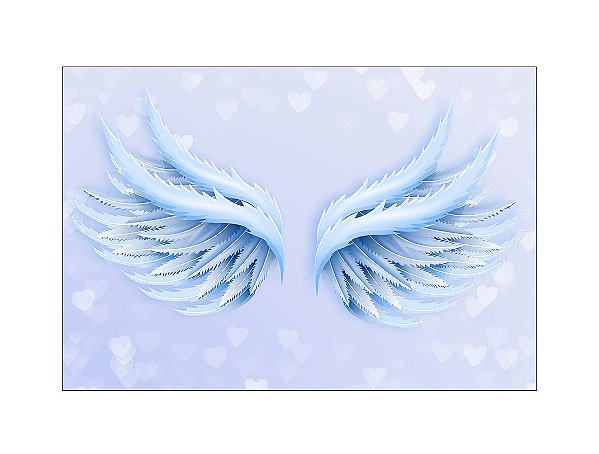 Fundo Fotográfico 2,20 x 1,50 -  Asas de Anjo Azul Claro 002