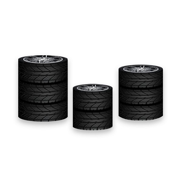 Trio De Capas De Cilindro - Pneu de Carros Realista 020