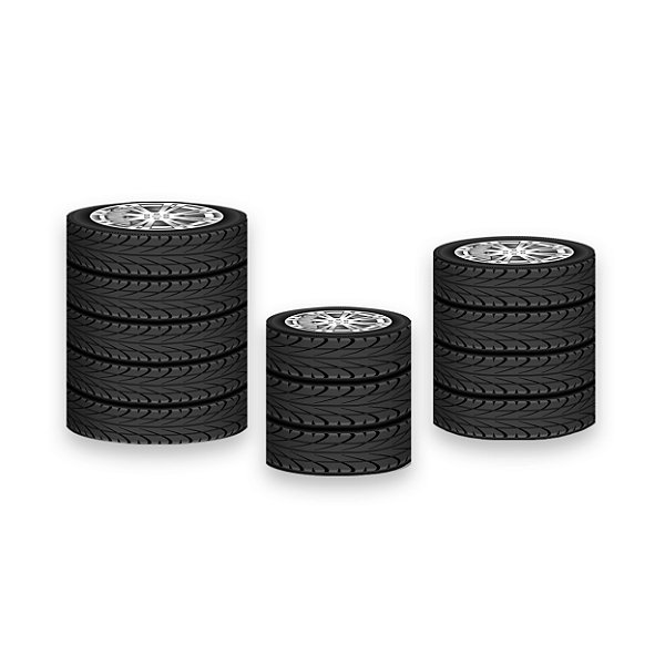Trio De Capas De Cilindro - Pneus de Carro 021