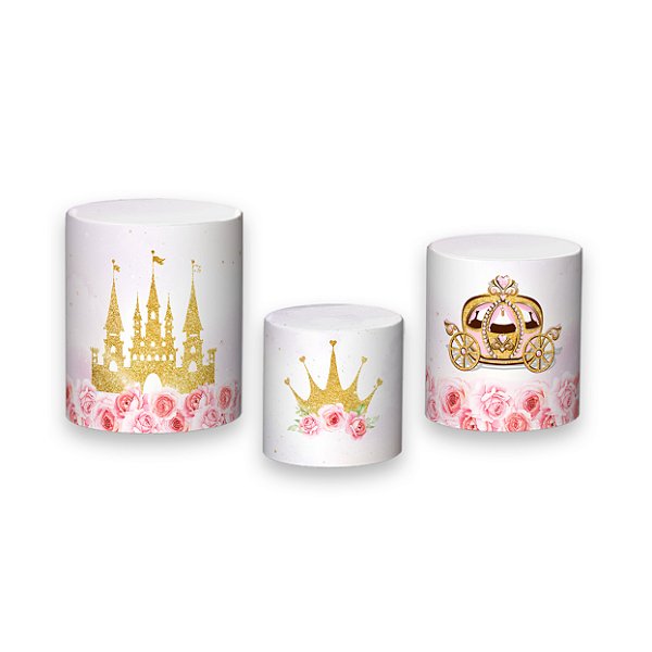 Trio De Capas De Cilindro - Castelo Aquarela Era Uma Vez 002