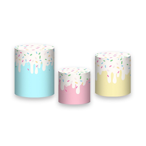 Trio De Capas De Cilindro - Doce Confeitos Doces 001