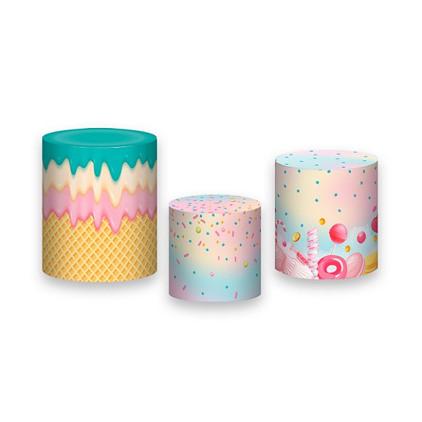 Trio De Capas De Cilindro - Confeitaria Doces Tom Pastel 002