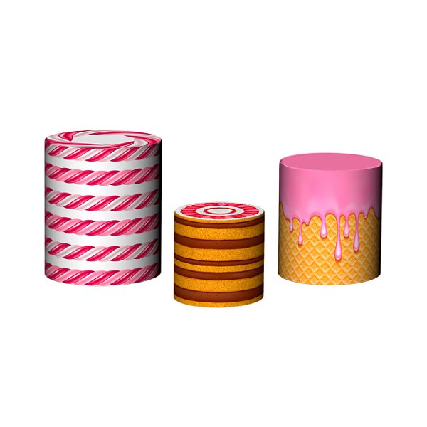 Trio De Capas De Cilindro - Confeitaria Doces Rosa 016