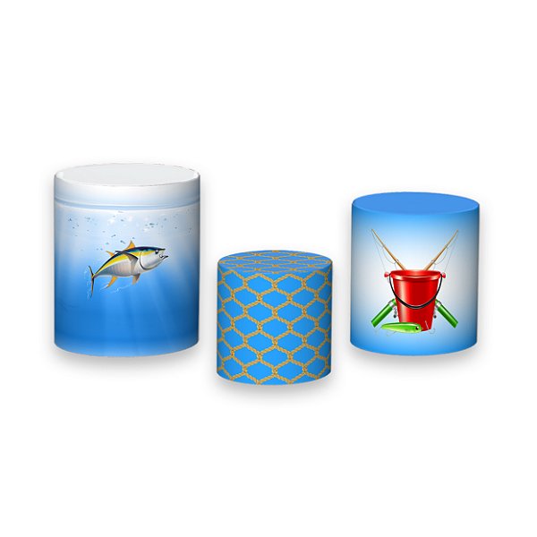 Trio De Capas De Cilindro - Pescaria Peixe Saltando 005