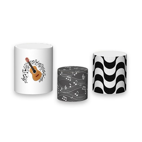 Trio De Capas De Cilindro - Pagode Samba Pandeiro Cinza 009