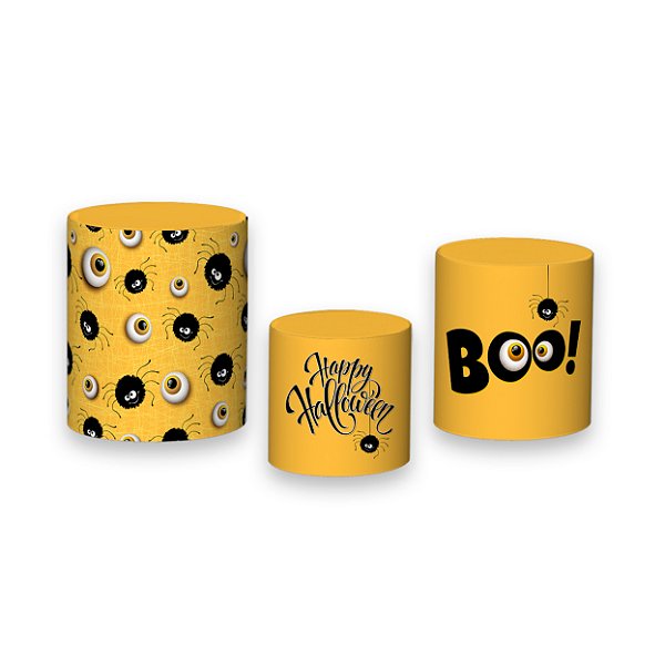 Trio De Capas De Cilindro - Halloween Aranhas 004