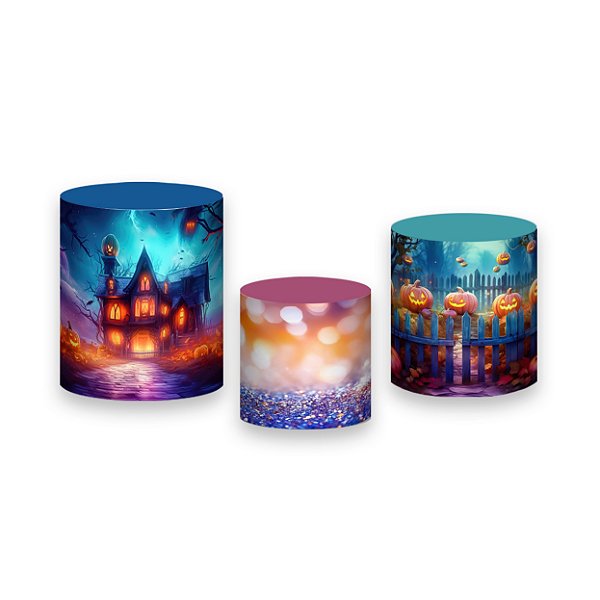 Trio De Capas De Cilindro - Halloween Porta Espectral 024