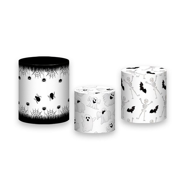 Trio De Capas De Cilindro - Halloween Boo Fantasmas 026