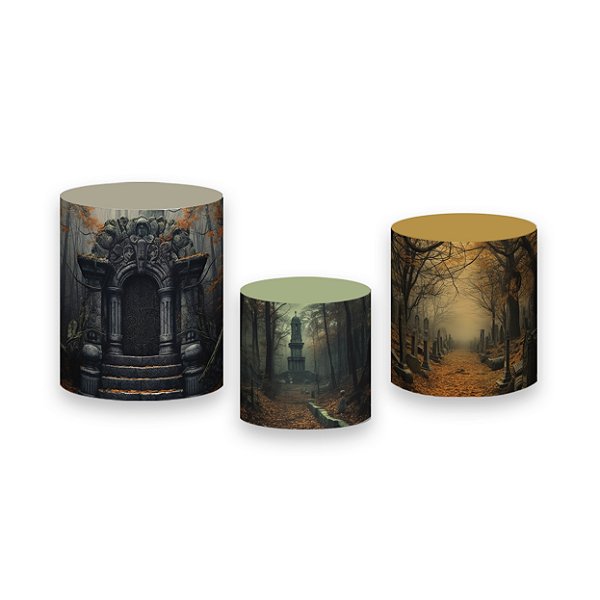 Trio De Capas De Cilindro - Halloween Castelo Misterioso 027