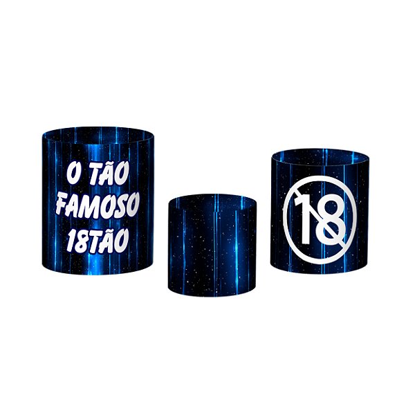 Trio De Capas De Cilindro - 18 Anos 18Tão Azul 001