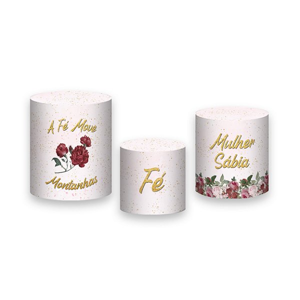 Trio De Capas De Cilindro - Mulheres de Fé Floral 010