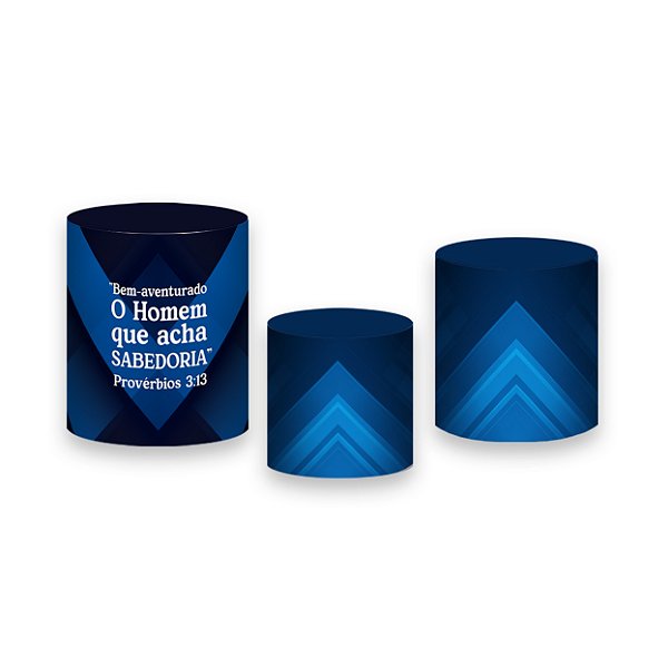 Trio De Capas De Cilindro - Culto de Homens Terno Azul 030