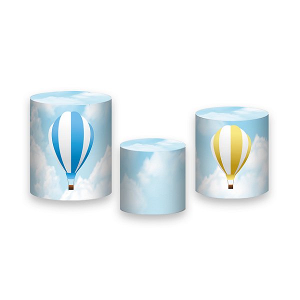 Trio De Capas De Cilindro - Balões Céu Azul 002