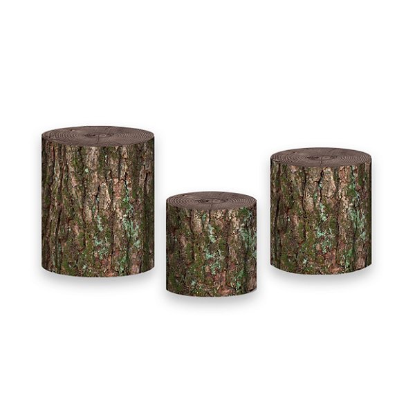 Trio De Capas De Cilindro - Bosque Efeito Madeira com Lodo 010