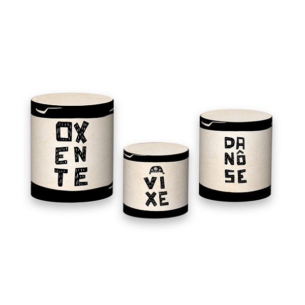 Trio De Capas De Cilindro - Orgulho Nordestino Xilogravura 007