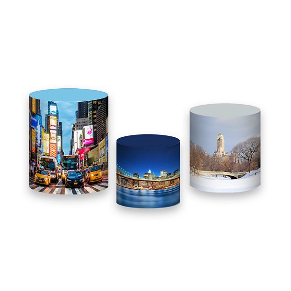 Trio De Capas De Cilindro - Nova York Realista 010