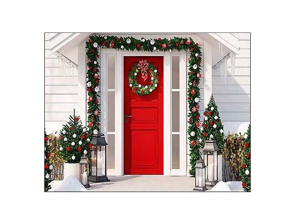 Fundo Fotográfico 1,55 x 1,20 - Fachada Casa Natal Vermelha 094