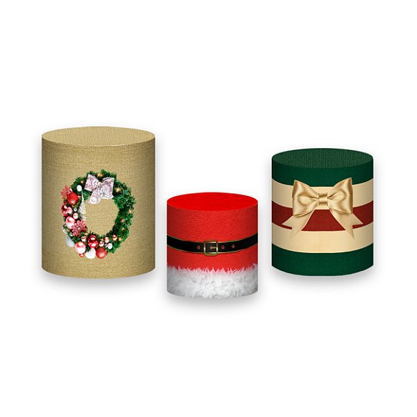 Trio De Capas De Cilindro - Guirlanda de Natal 014
