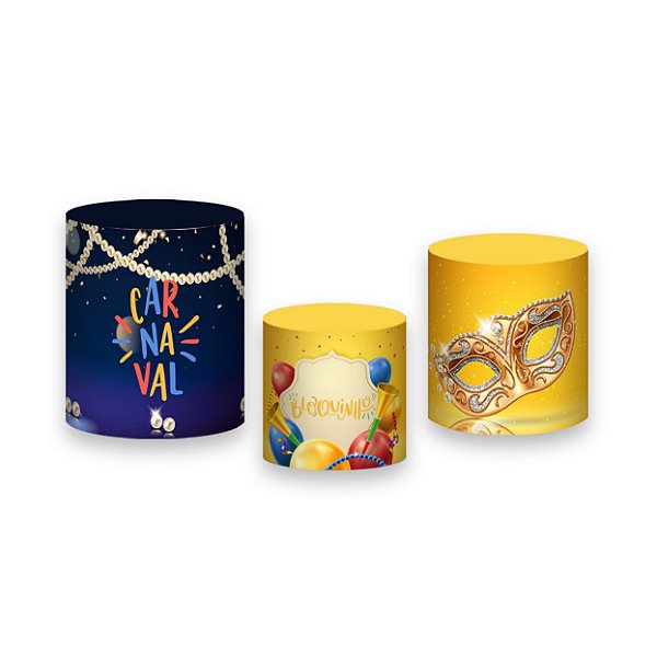 Trio De Capas De Cilindro - Máscara Carnavalesca 014