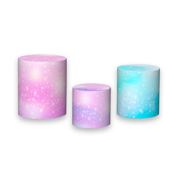 Trio De Capas De Cilindro - Princesa Rosa e Lilás 032