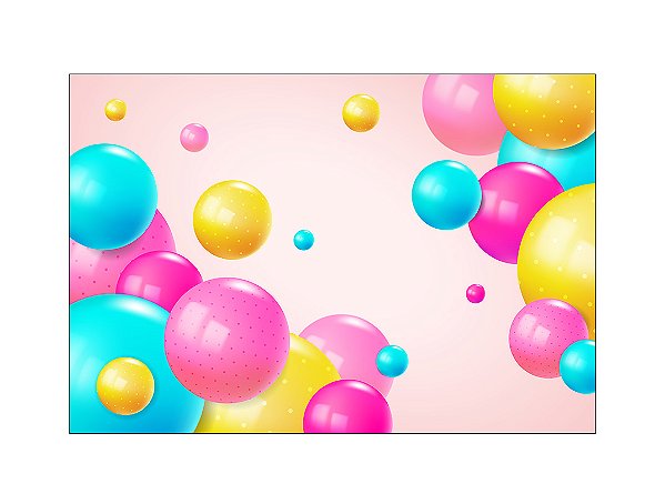Fundo Fotográfico 2,20 x 1,50 - Bolas Coloridas 001